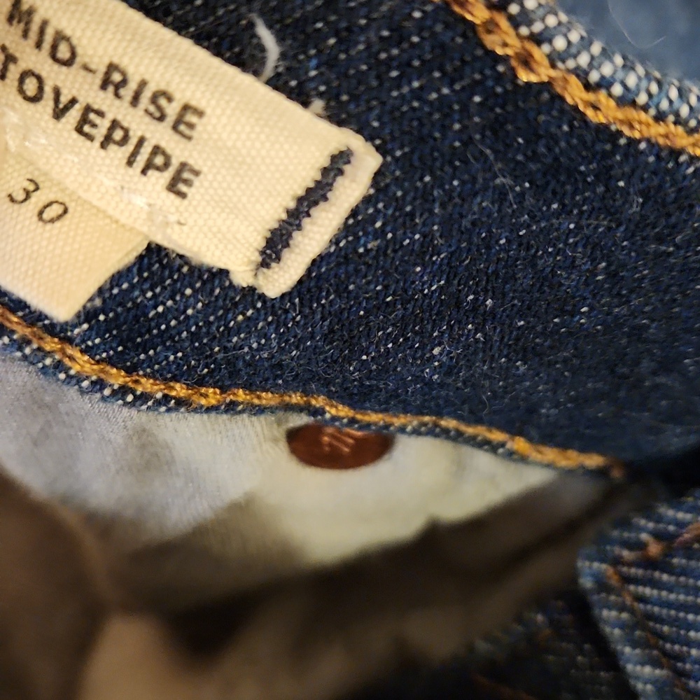 ❤️ MADEWELL MID-RISE STOVEPIPE  JEANS, 10 (30) - Picture 11 of 14